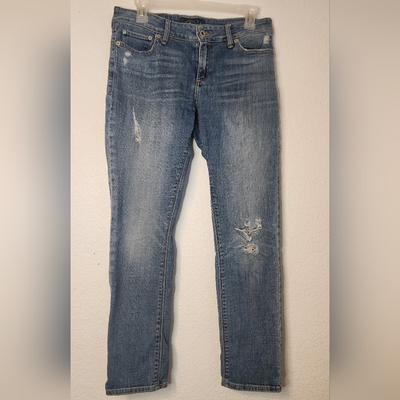 Lucky Brand‎ Lolita Skinny Distressed Medium Wash Denim,  Size 8/29 A - Picture 1 of 9